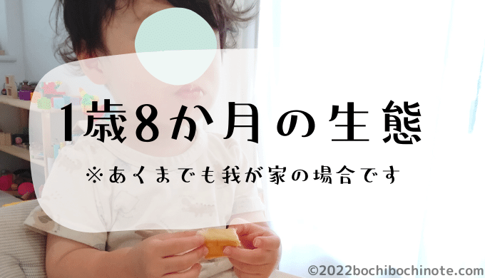 1歳8か月の生態 ぼちぼちのーと